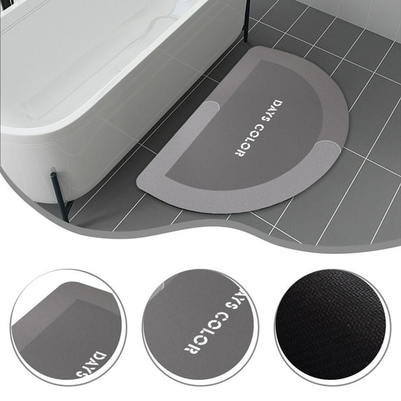 BCZHQQ Bathroom Runner Mat Rug Long Diatomite Stone Bath Mat Large Super Absorbent Diatomaceous Earth Bath Mat Non Slip Rubber Backed Fast Dry Shower Mat Thin Bathroom Rugs Floor Mat