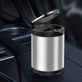 thumbnail image 1 of BCZHQQ Car Ashtray,Portable Ashtray for Car,Easy Clean Up Detachable Stainless Steel Smokeless Ash Tray with Lid,LED Blue Light,Windproof for Outdoor Travel,Home and Office Use,Summer Clearance, 1 of 8
