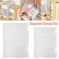 thumbnail image 1 of BCZHQQ Clear A5 File Portable Project Case,Plastic Storage Box for 9" x 12" Letter Paper,Scrapbook Paper Storage Boxes Documents Magazines Holder with Buckle,Summer Clearance, 1 of 2