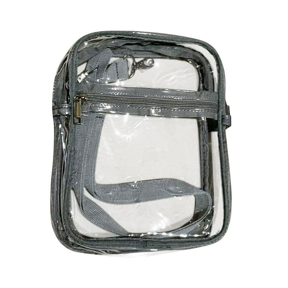 BCZHQQ Clear Stadium Approved Crossbody Shoulder Tote Bag for Work,Business and Travel - PVC Material,Quick Security Check,Front Pocket for Keys and Cards,Easy Cleaning,Gear Protection