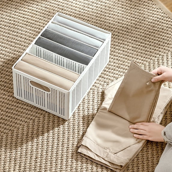 BCZHQQ Closet Storage Bins with Handle,Portable Collapsible Clothes Organizer Containers for Closet Shelves On Bathroom Bedroom Pantry Organization,Summer Savings Clearance