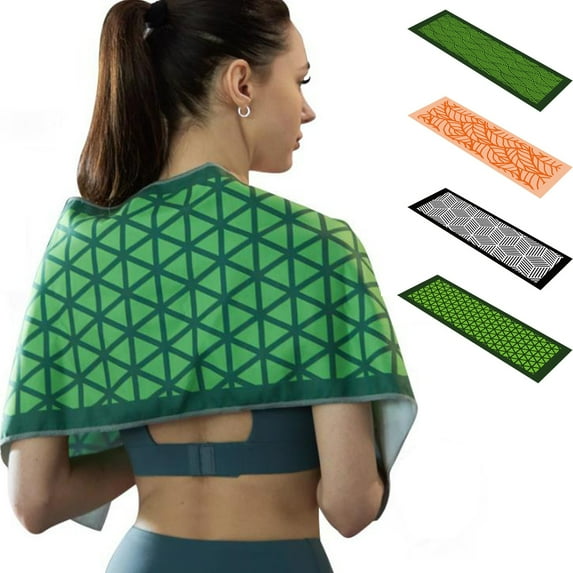 BCZHQQ Cooling Microfiber Towel for Sports Ice Towel Soft Breathable Chilly Towel for Travel Sports Camping Fast Drying Super Compact for Yoga Backpacking Gym Beach (Green,40''x12'')