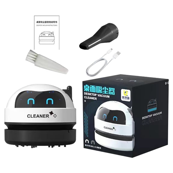 BCZHQQ Desktop Mini Vacuum Cleaner - Rechargeable Crumb & Dust Remover - Portable Automatic Keyboard Cleaner