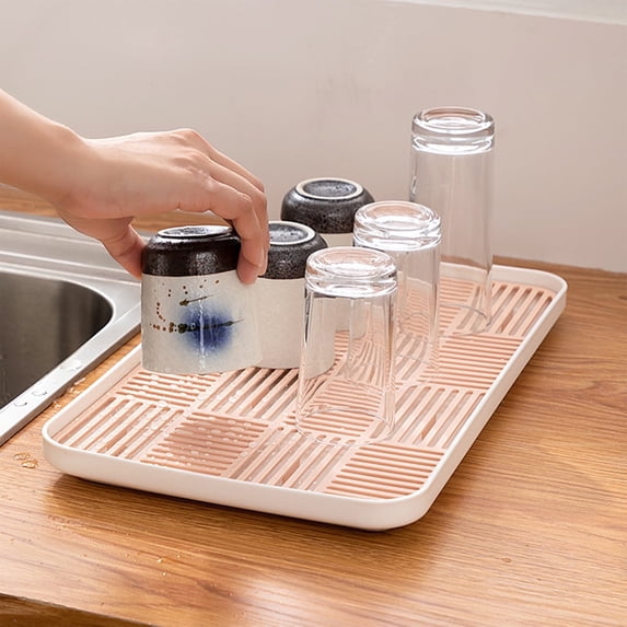 BCZHQQ Dish Drain Board & Drying Rack Tray for Kitchen - Ideal Rigid Drainboard, Dish Drainer Tray,Dish Drain Boards for Kitchen Counter,Summer Savings Clearance