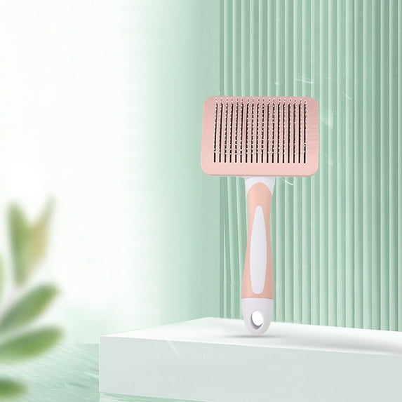 BCZHQQ Dog Self Clean Slicker Brush Cat Shedding and Grooming Tool with Safe Message Granuels for All Pets Removes Floating Hair Prefect for Cats and Dogs Shedding Indoor,Summer Saving Clearance