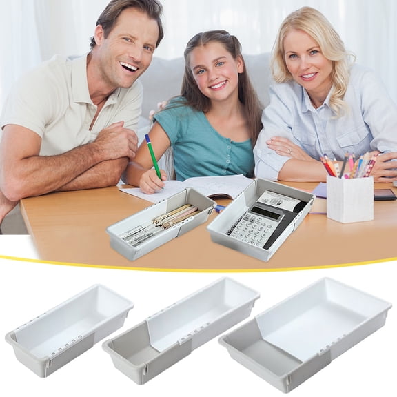 BCZHQQ Expandable Drawer Organiser,3 Sizes Of Desktop Drawer Organisers For Cosmetics,Jewellery And Cutlery In The Bedroom,Dresser,Office And Kitchen (white),Summer Clearance
