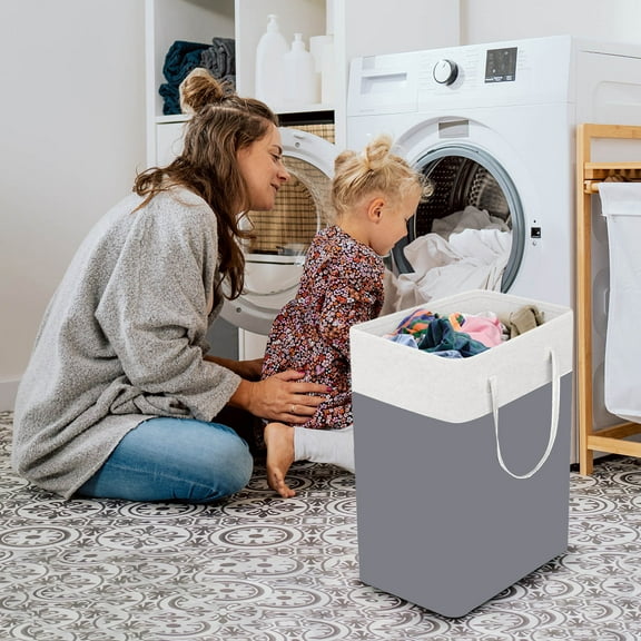 BCZHQQ Foldable Laundry Basket-Compact Storage Box-Water Resistant Coating-Multi-Functional-Laundry Hamper-Bathroom-Collapsible,Summer Savings Clearance