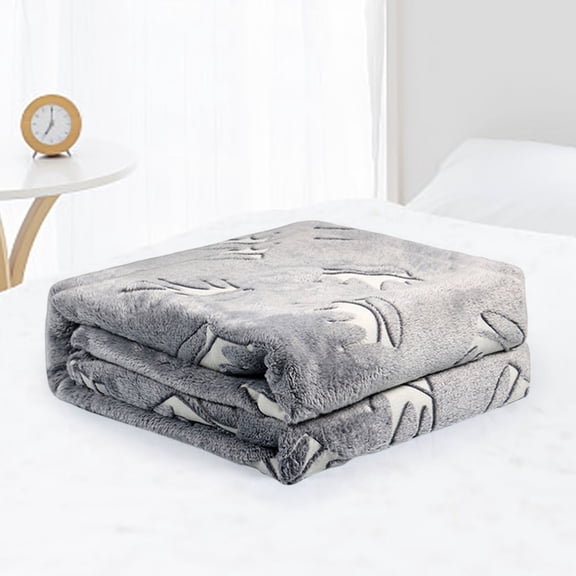 BCZHQQ Glow in The Dark Blanket for Kids Unique Birthday Gifts for Girls Boys Teens Soft Cozy Warm Fuzzy Cute Throw Blanket All Seasons Gray Glowing Stars Blankets for Couch Sofa Bed 50"×60"