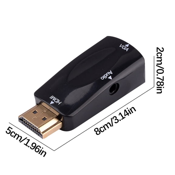 BCZHQQ Gold-Plated Active HD 1080P HDMI to VGA Converter Adapter Dongle with 3.5mm Audio for Laptop PC Project,DVD