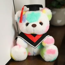 BCZHQQ Graduation Bear Class of 2024 Personalized Graduation Gifts with Text,Name or Date,White Teddy Bear Stuffed Animal for Her 2024 High School College Kindergarten Graduation Gifts