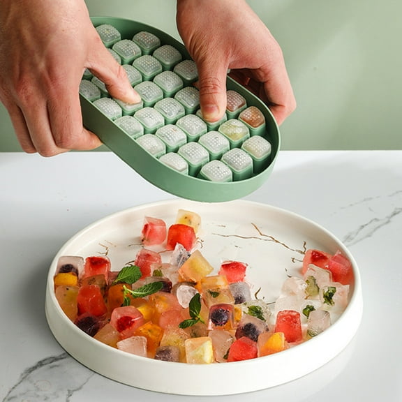 BCZHQQ Ice Cube Tray Set With No-Spill Removable Lid | Ice Cube Moulds Square and Round Ice Tray with Storage Ice Box | Reusable Ice Maker for Freezer,Water,Whiskey,Cocktail,Summer Clearance