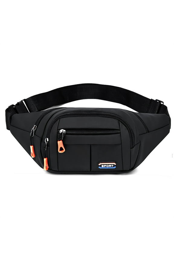 Large-Capacity Retro Sport Waist Bag for Men - Multifunctional Body Bag with Tear-Resistant Polyester,Adjustable Shoulder Straps,Multiple Compartments,13.78 x 3.94 x 5.51 inches