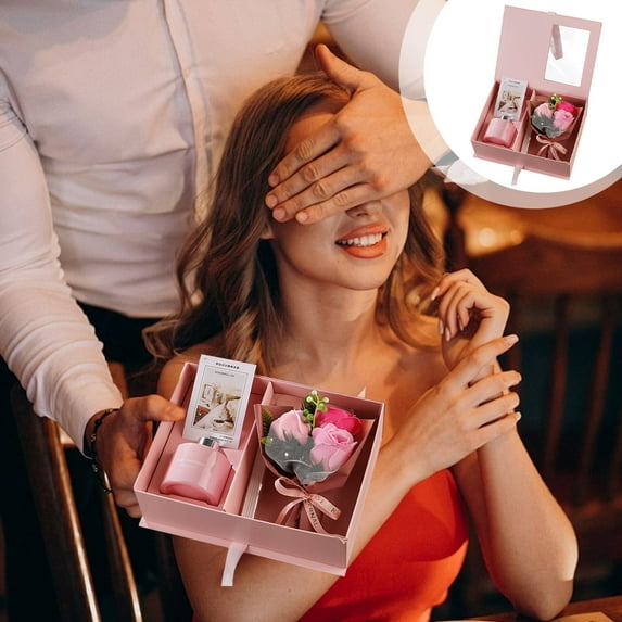 BCZHQQ Large Gift Box for Present,9.84 x 7.5x 3.15 Inches Storage Box Ribbon Closure,Gift Box with Magnetic Lid,Luxury Gift boxes with Lids for Mother's Day,Birthdays,Bridal Gifts