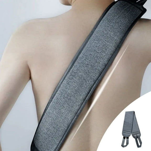 BCZHQQ Loofah Back Scrubber for Shower for Men/Women,Natural Soft Flax Back Scrub Washer,Extra Long Back Exfoliator Cleaner for Shower Acne,Dual-Sided Bath Exfoliating Scrubber