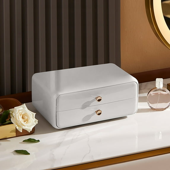 BCZHQQ Makeup Organizer,Cosmetics Makeup Storage Box Skincare Organizers Set,Waterproof and Dustproof with Cover Cosmetic Display Case with Suitable for Bathroom Bedroom Vanity Dresser