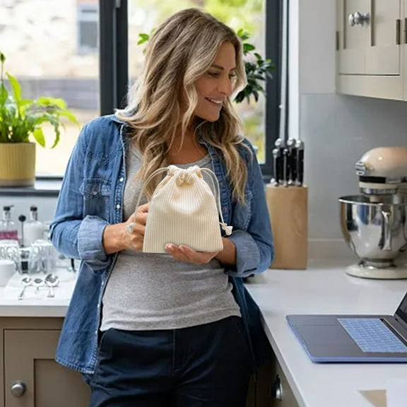 BCZHQQ Mini Makeup Pouch Small Makeup Bag Portable Small Pocket Cosmetic Bag Drawstring Type Mini Makeup Bag for Women Travel Storage,Summer Clearance