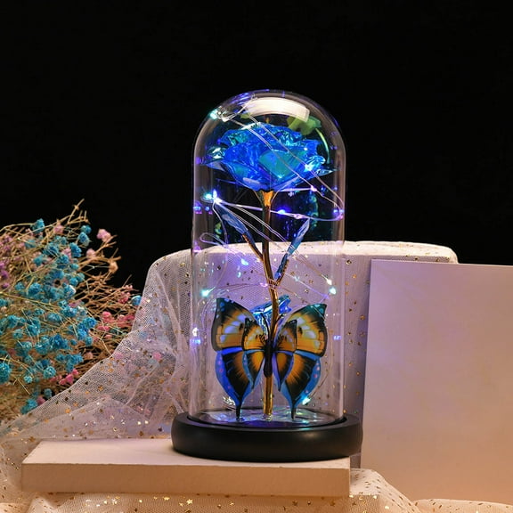 BCZHQQ Mothers Day Flowers Gifts for Mom Wife,Light Up Rose Flower Gifts for Mom,Birthday Gifts for Mom Women Sister Grandma,Graduation Gifts for Her Purple,Summer Savings Clearance