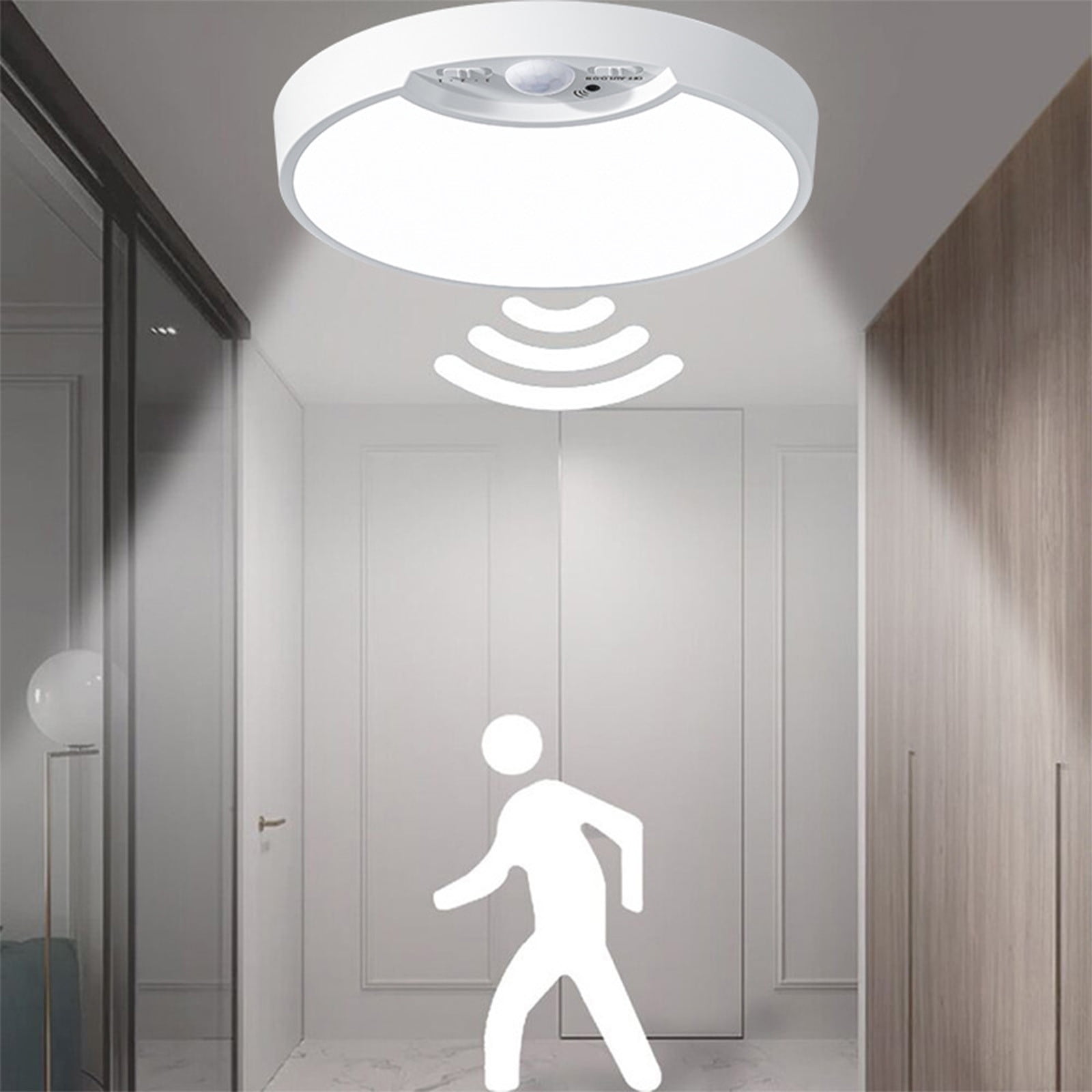 BCZHQQ Motion Sensor Ceiling Light Wired,LED Flush Mount Ceiling Light Fixture,Motion Sensor