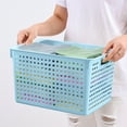 thumbnail image 1 of BCZHQQ Plastic Storage Baskets - Colorful Paper Organizer Baskets Plastic Shelf Bins with Handles,Classroom Office File Holder for Home Office School,Summer Clearance, 1 of 7