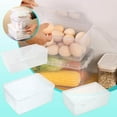 thumbnail image 1 of BCZHQQ Plastic Storage Containers Square Food Storage Organizer Stackable Refrigerator Organizer Handle Kitchen Containers with Lids for Fruits Vegetables Meat Egg 8.5x3.5x4 in,Summer Clearance, 1 of 4