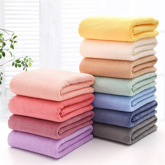 BCZHQQ Premium Hand Towels - Quick Drying - Microfiber Coral Velvet Highly Absorbent Towels - Multipurpose Use as Hotel,Bathroom,Shower,Spa,Hand Towel 28 x 60 inches,Summer Saving Clearance