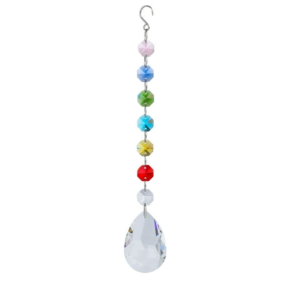 BCZHQQ Radiant Color Crystal Jewelry Pendant Necklace: Elegant Gift with Chain, Enhanced by Pendant Light Design