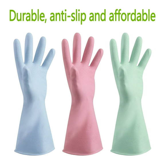 BCZHQQ Reusable Cleaning Gloves Latex Free, Rubber Gloves for Dishwashing, Dish Washing Gloves, Waterproof Household Gloves