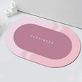 thumbnail image 1 of BCZHQQ Rubber Bath Mats Quick-Drying Non-Slip Bathroom Mat Super Absorbent Bath Mat Instant Dry Bath Mat,Bathroom Rug in Front of The Kitchen Sink,Shower Room,Bathtub,Oval, 1 of 8