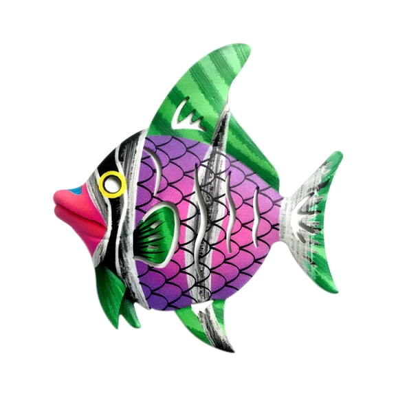 BCZHQQ Seafaring Elegance: Handcrafted Fish Metal Wall Art - Decorative Accent for Living Room & Bedroom - Enhance Your Home Décor