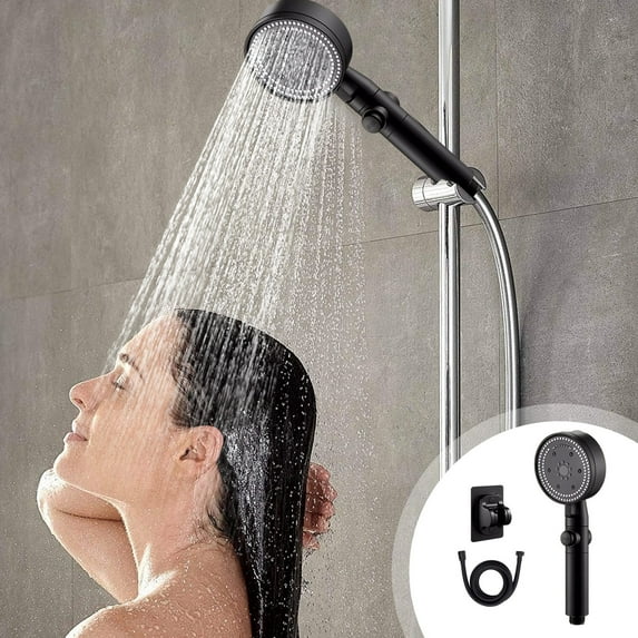 BCZHQQ Shower High Pressure Handheld Showerhead Hard Water High Pressure 8 Spray Modes Handheld Shower For The Elderly Home Outdoor
