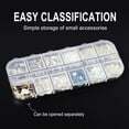thumbnail image 1 of BCZHQQ Small Bead Organizers,12 Pieces Plastic Storage Cases Mini Clear Bead Storage Containers Transparent Boxes with Hinged Lid and Rectangle Clear Craft Supply Case,Summer Clearance, 1 of 9