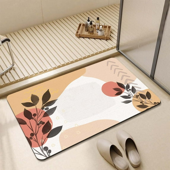 BCZHQQ Stone Bath Mat Diatomaceous Earth Shower Mat Stone Super Absorbent Diatomite Stone Bath Mats for Bathroom Quick-Drying Non-Slip Floor Mat,Easy to Clean