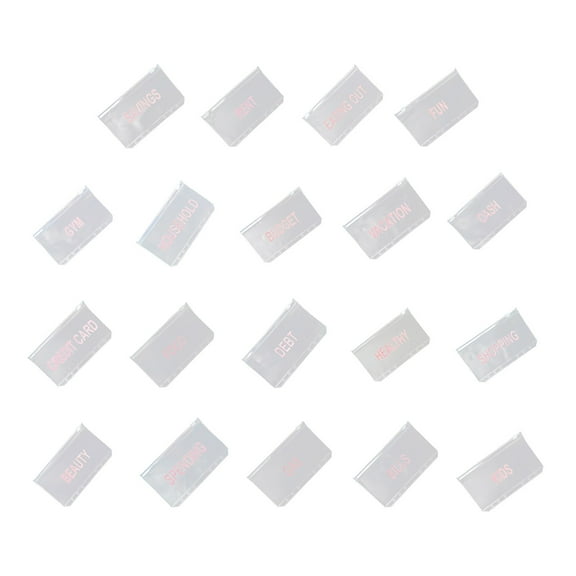 BCZHQQ Storage Folder Cash Planner Binder Pocket Decorative Student Monthly Zipper Bag Cash Budget Envelope,Summer Clearance