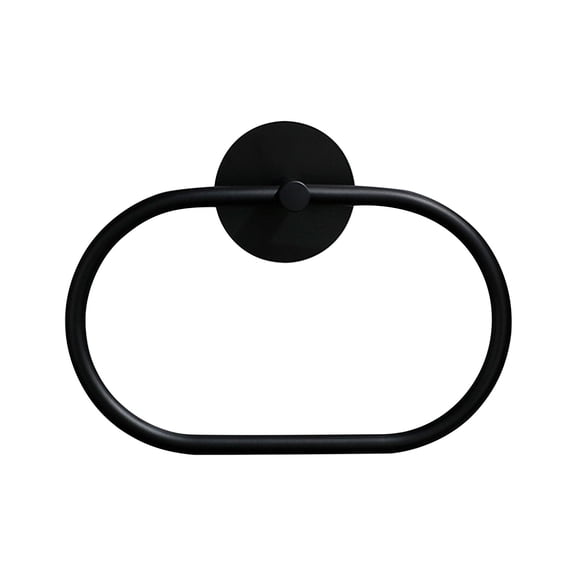 BCZHQQ Towel Ring Matte Black,Angle Simple Stainless Steel Hand Towel Holder,Bathroom Face Towel Rack Wall Mounted