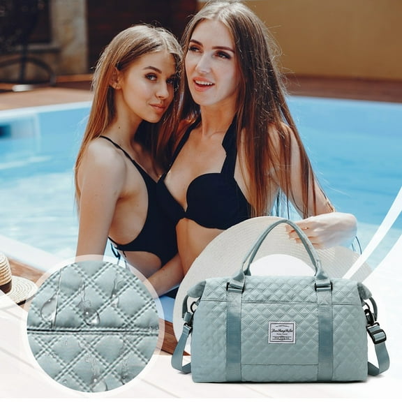 BCZHQQ Unisex Water-Resistant Duffel Bag with Wet Pocket and Shoes Compartment