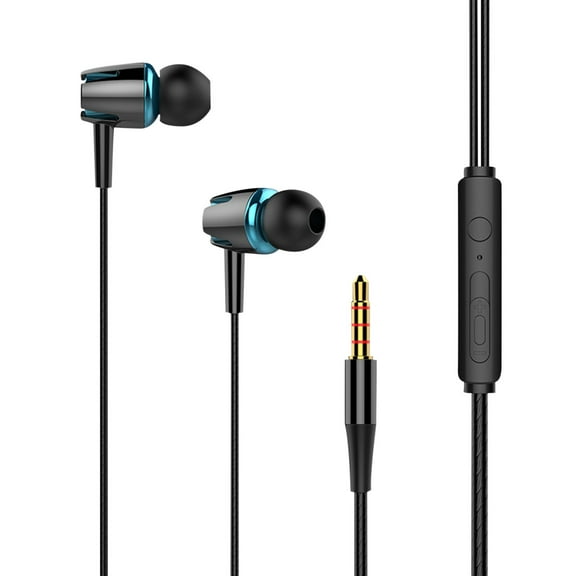 BCZHQQ Upgraded Wired Headphones with Subwoofer Bass, In-Ear Design, Inline Mic and Volume Control, Compatible with Smartphones