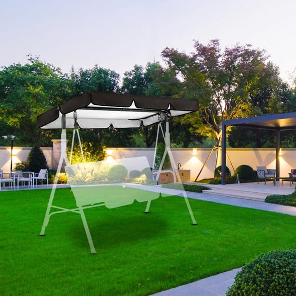 BCZHQQ Waterproof Porch Swing Canopy Replacement|Outdoor Garden Swing Seat Sun Shade Cover|Durable Patio Hammock Canopy Awning,Summer Savings Clearance