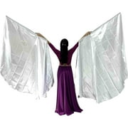 BCZHQQ Worship Flags for Dance Praise Flags,Church Flags for Worship,Praise Dance Worship Flags with Scalable Rod Semicircle Worship Angel Wing Flag for Dance Church