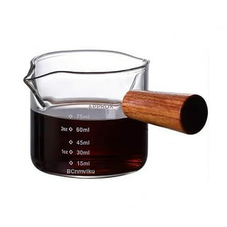 BCnmviku 2Pcs Shot Glasses Measuring cup Espresso Shot Glass Liquid Heavy  Glass