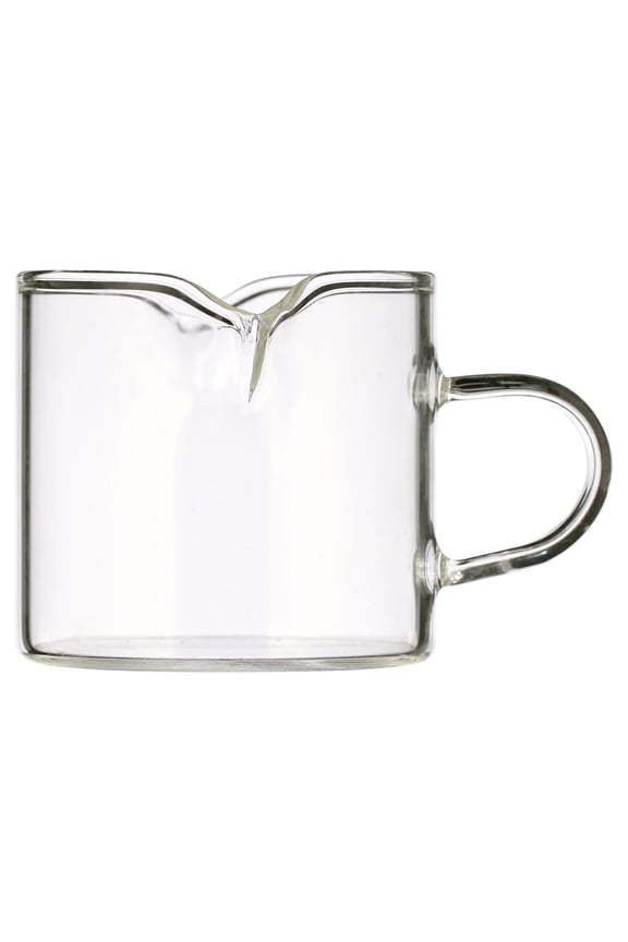 1 Pack Shot Glasses Espresso Parts Double Spouts Milk Cup Clear Glass