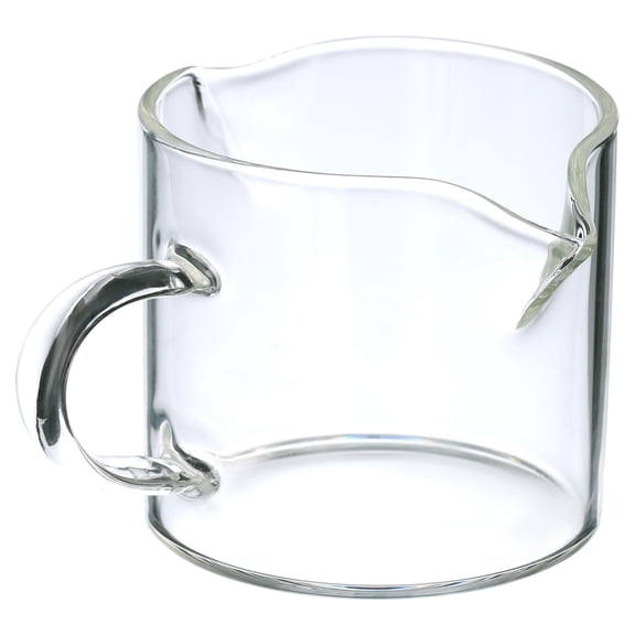 BCnmviku 2 Pack Shot Glasses Espresso Parts Double Spouts Milk Cup Clear Glass