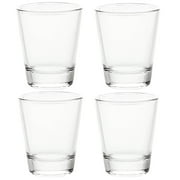 BCnmviku 4 Pack 1.5 oz Shot Glasses Sets with Heavy Base, Clear Shot Glass