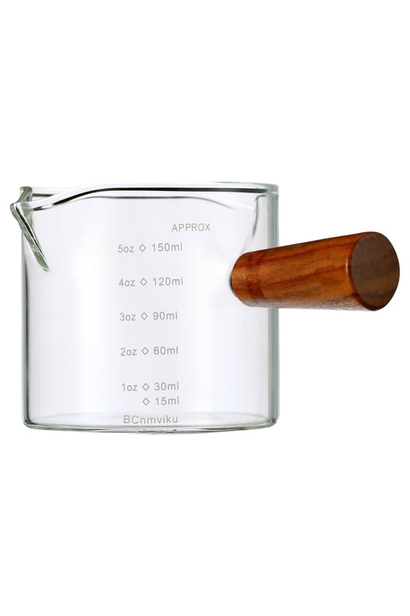 Measuring Cup Shot Glass 4 Ounce/120ML Liquid Heavy High Espresso Glass Cup Red Line
