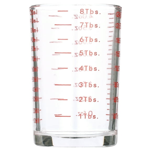 BCnmviku Measuring Cup Shot Glass 4 Ounce/120ML Liquid Heavy High Espresso Glass Cup Red Line