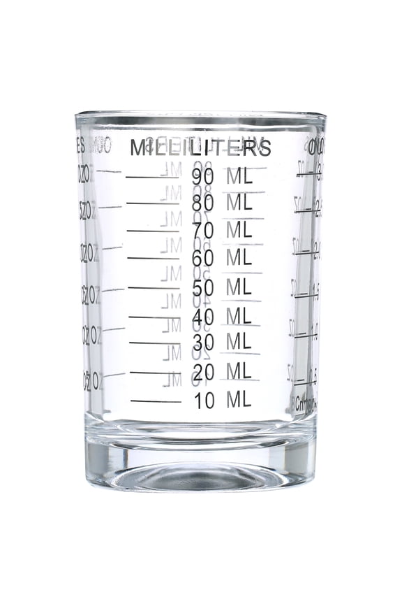Shot Glass Measuring Cup 3 Ounce/90ML Liquid Heavy High Espresso Glass Cup Black Line (Black)