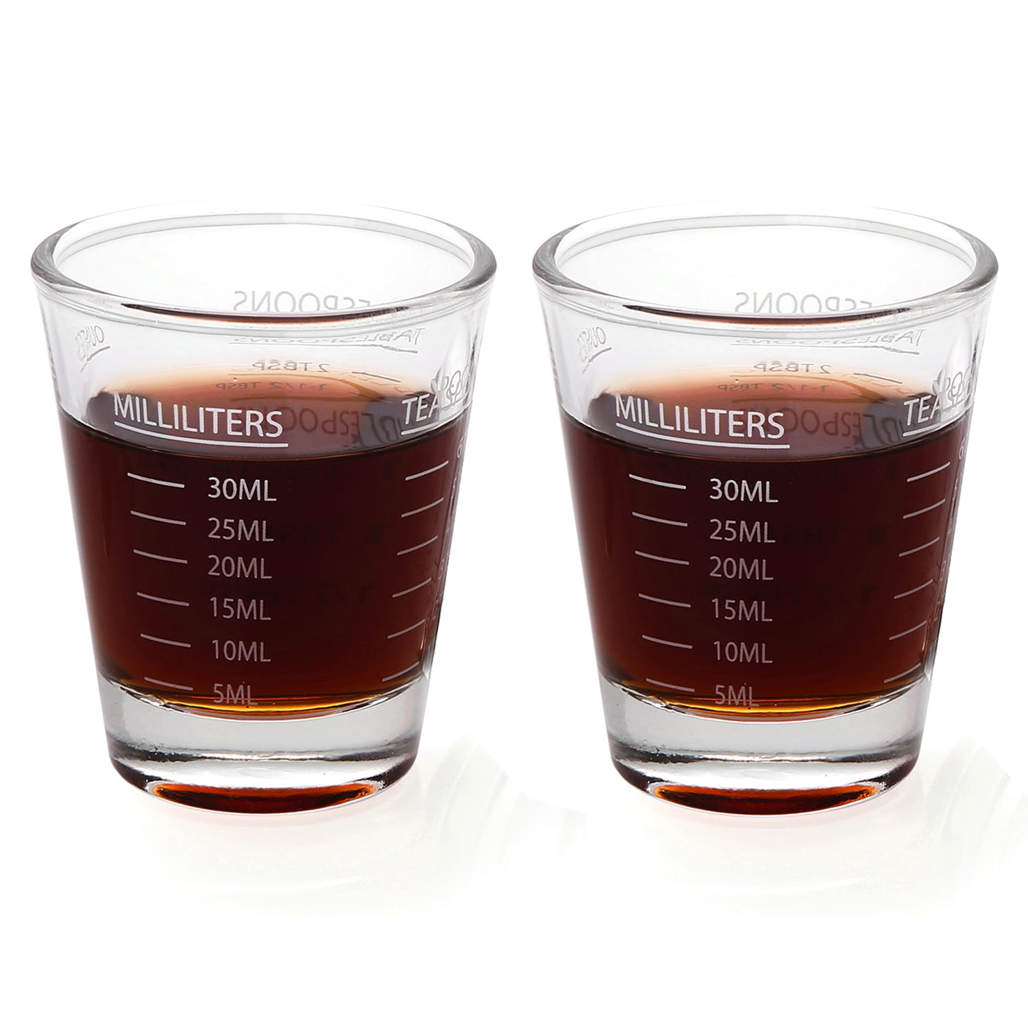 2 Oz Shot Glass For Single Shot of Ristretto Heavy Base Square Coffee Glass  Espresso Cup 60ml Clear Shot Glasses Measuring Cup - AliExpress