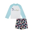 thumbnail image 1 of BCool Boys Long Sleeve Rash Guard Swim Top and Swim Trunks 2-Piece Set, Sizes 4-12, 1 of 4