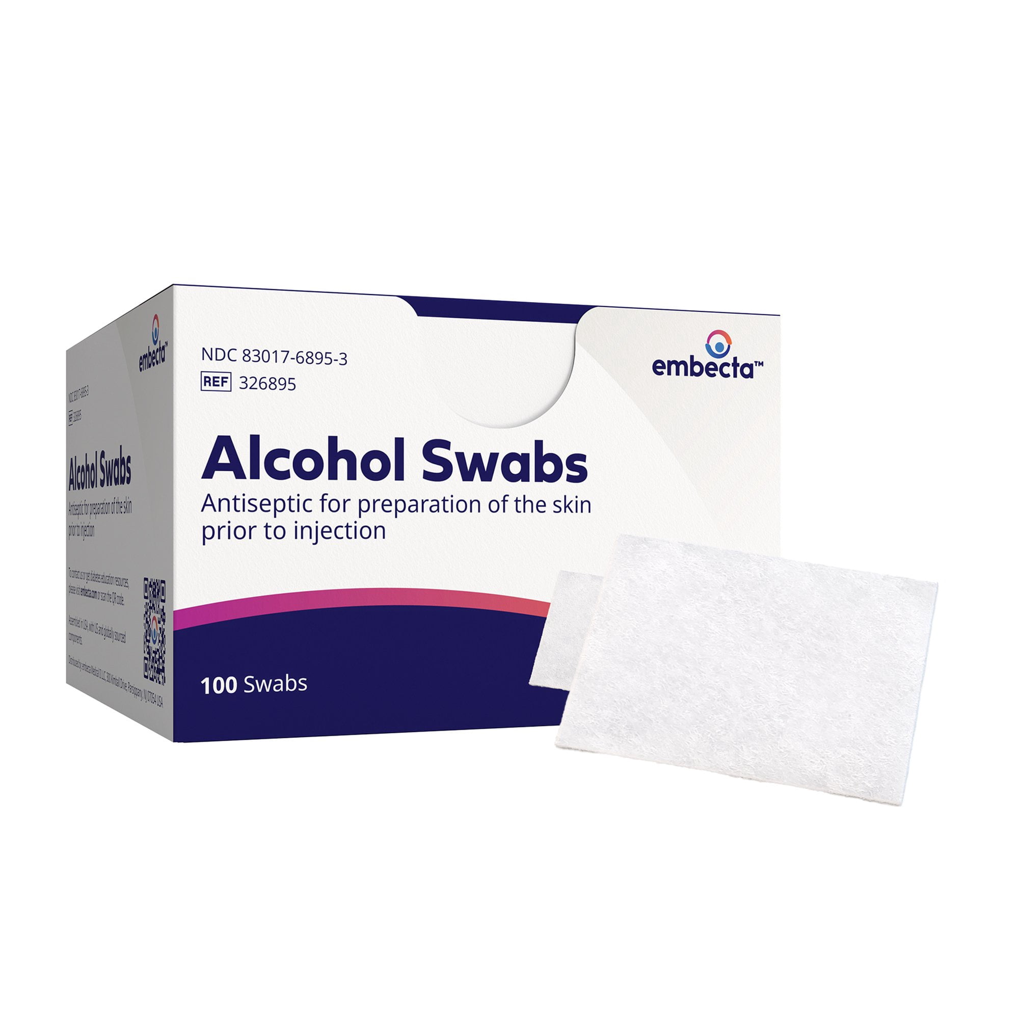 BD Alcohol Prep Pad NonSterile 1 X 0.75" Nonwoven Gauze 326895 12 Count(s) 100 /Count