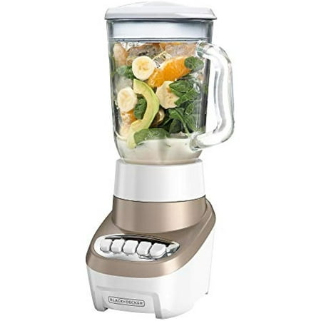 BLACK+DECKER Power Crush Multi-Function Blender with 6-Cup Glass Jar, 4 Speed Settings, Champagne, BL1220GG