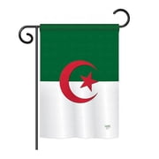 BD-CY-GS-108216-IP-BO-D-US14-BD 13 x 18.5 in. Algeria Flags of the World Nationality Impressions Decorative Vertical Double Sided Garden Flag Set with Banner Pole